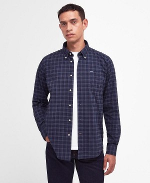 Barbour Lomond Tailored Fit Shirt σκουρο μπλε | BABO87856