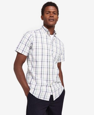 Barbour Longstone Tailored Short-sleeved Shirt ασπρα | BABO87613