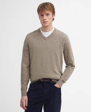 Barbour Marlow V-neck Jumper Μπεζ | BABO88677