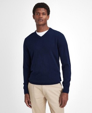 Barbour Marlow V-neck Jumper σκουρο μπλε | BABO88692