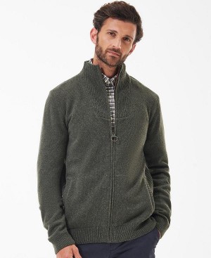Barbour Nelson Essential Full-zip Jumper πρασινο | BABO88533