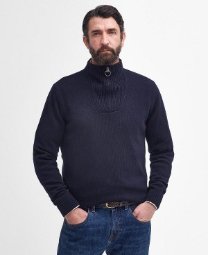 Barbour Nelson Essential Half-zip Jumper σκουρο μπλε | BABO88572