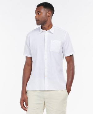 Barbour Nelson Regular Short-sleeved Shirt ασπρα | BABO87629