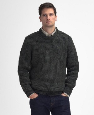 Barbour New Tyne Crew Neck Jumper πρασινο | BABO88666