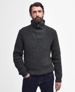 Barbour New Tyne Half Zip Jumper Ελιά | BABO88555