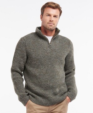 Barbour New Tyne Half Zip Jumper βαθυ γκρι | BABO88562