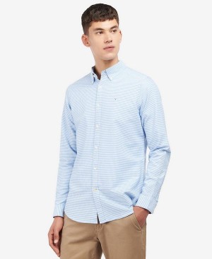 Barbour Oxford Tailored Long-sleeved Gingham Shirt μπλε | BABO87612