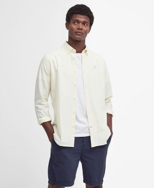Barbour Oxford Tailored Long-sleeved Shirt λεμόνι | BABO87697