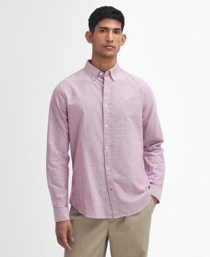 Barbour Oxford Tailored Long-sleeved Shirt ροζ | BABO87883