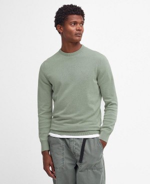Barbour Pima Cotton Crew Neck Jumper πρασινο | BABO88500