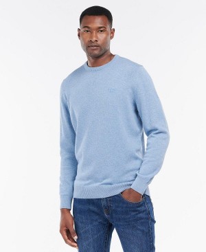 Barbour Pima Cotton Crew Neck Jumper μπλε | BABO88505