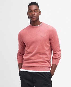 Barbour Pima Cotton Crew Neck Jumper ροζ | BABO88608