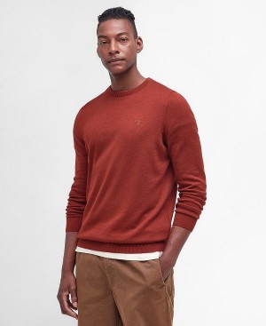 Barbour Pima Cotton Knitted Jumper κοκκινα | BABO88595