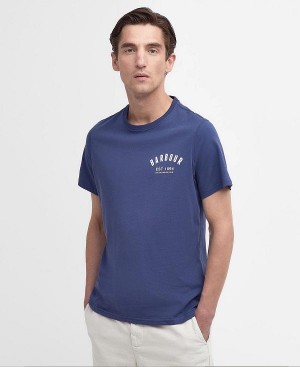 Barbour Preppy T-shirt μπλε | BABO88316