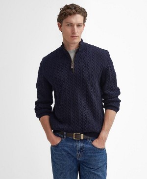 Barbour Ramsden Half-zip Jumper σκουρο μπλε | BABO88659