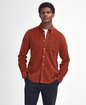 Barbour Ramsey Tailored Long-sleeved Shirt κοκκινα | BABO87793