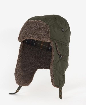 Barbour Sandbay Quilted Trapper Ελιά | BABO89041
