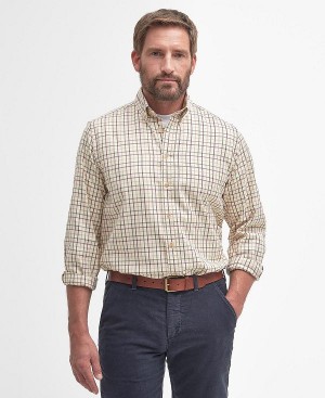 Barbour Sp Tattersall Shirt σκουρο μπλε Ελιά | BABO87915