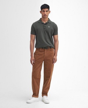 Barbour Stretch Cord Regular Trousers κίτρινα | BABO88819