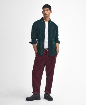 Barbour Stretch Cord Relaxed Trousers μπορντο | BABO88808