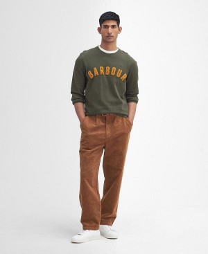 Barbour Stretch Cord Relaxed Trousers κίτρινα | BABO88831