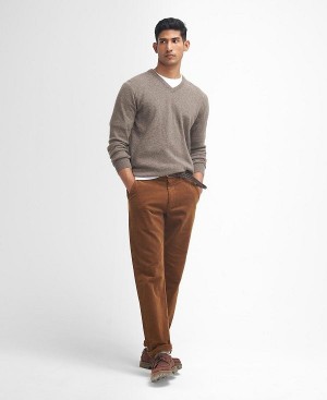 Barbour Stretch Cord Tailored Trousers σκούρο πορτοκαλι | BABO88805