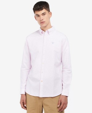 Barbour Striped Oxford Tailored Shirt ροζ | BABO87596