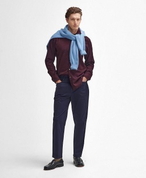 Barbour Suede Sateen Regular Trousers σκουρο μπλε | BABO88833