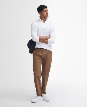 Barbour Suede Sateen Tailored Trousers Μπεζ | BABO88803