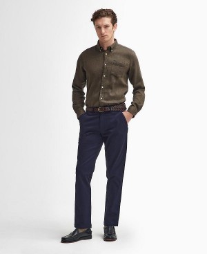 Barbour Suede Sateen Tailored Trousers σκουρο μπλε | BABO88804