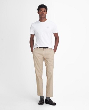 Barbour Sueded Sateen Slim Trousers καφε | BABO88818