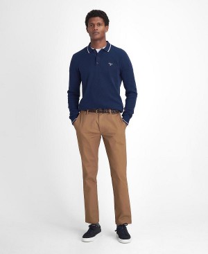 Barbour Sueded Sateen Slim Trousers Μπεζ | BABO88823