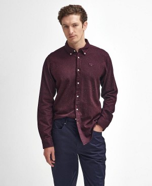 Barbour Tainsbury Tailored Long Sleeved Shirt μπορντο | BABO87863