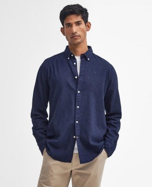 Barbour Tainsbury Tailored Long Sleeved Shirt σκουρο μπλε | BABO87864