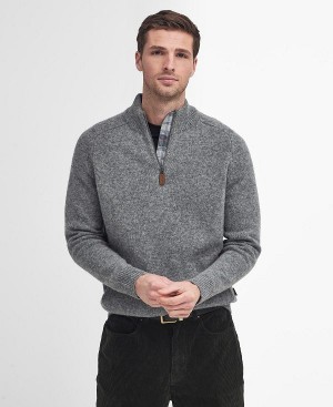 Barbour Talder Half-zip Jumper γκρι | BABO88676