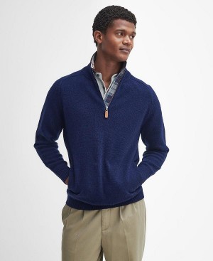 Barbour Talder Half-zip Jumper σκουρο μπλε | BABO88675