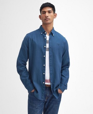 Barbour Twillbridge Tailored Long-sleeved Shirt σκουρο μπλε | BABO87881