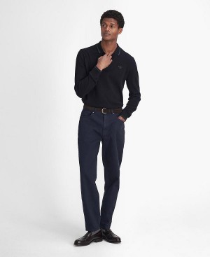 Barbour Washed Stretch Regular Trousers σκουρο μπλε | BABO88820