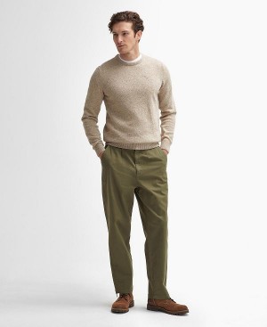 Barbour Washed Stretch Relaxed Trousers πρασινο | BABO88837