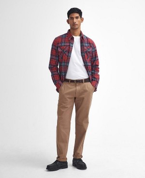 Barbour Washed Stretch Tailored Trousers Μπεζ | BABO88813