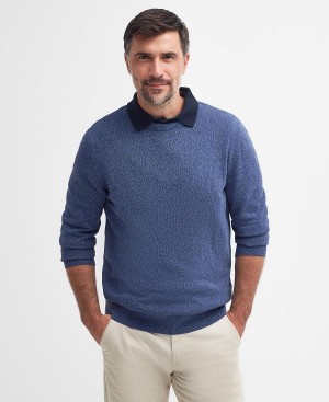 Barbour Whitfield Crew Neck Jumper σκουρο μπλε | BABO88613
