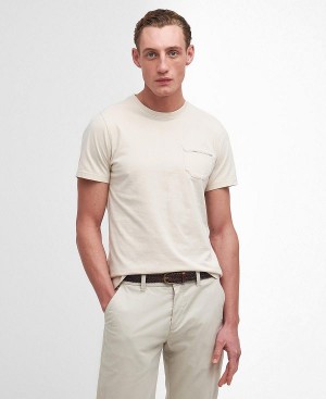 Barbour Woodchurch T-shirt Μπεζ | BABO88376