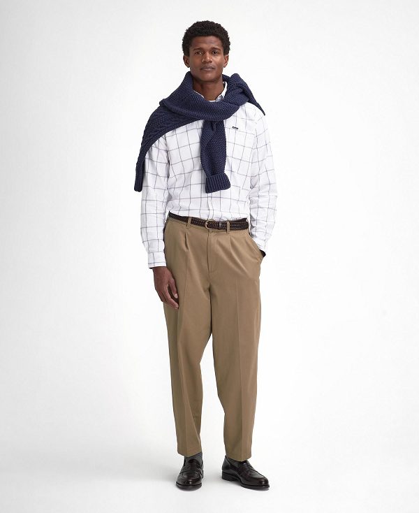 Barbour Acorn Tailored Long-sleeved Shirt ασπρα | BABO87942
