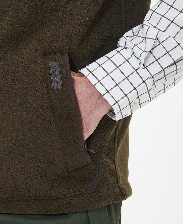 Barbour Active Fleece Gilet Ελιά | BABO87522