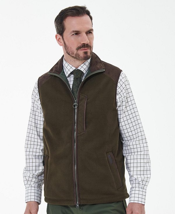 Barbour Active Fleece Gilet Ελιά | BABO87522