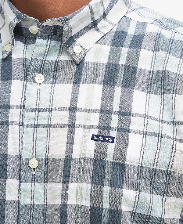 Barbour Alford Tailored Short-sleeved Shirt ασπρα | BABO87770