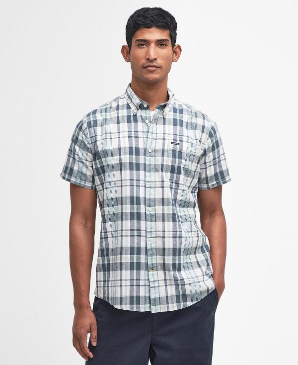 Barbour Alford Tailored Short-sleeved Shirt ασπρα | BABO87770