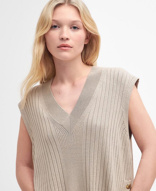Barbour Alicia Sweater Vest Μπεζ | BABO89702