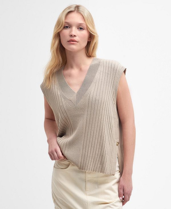 Barbour Alicia Sweater Vest Μπεζ | BABO89702