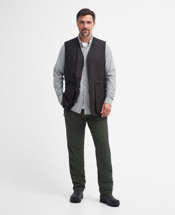 Barbour Alwinton Waxed Gilet Ελιά | BABO87545